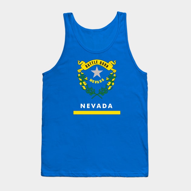 Nevada State Flag Tank Top by Rebus28